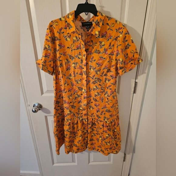 Donna Morgan Collared High Neck Button Down Folded Short Sleeve Plus Size 18 - Picture 1 of 7